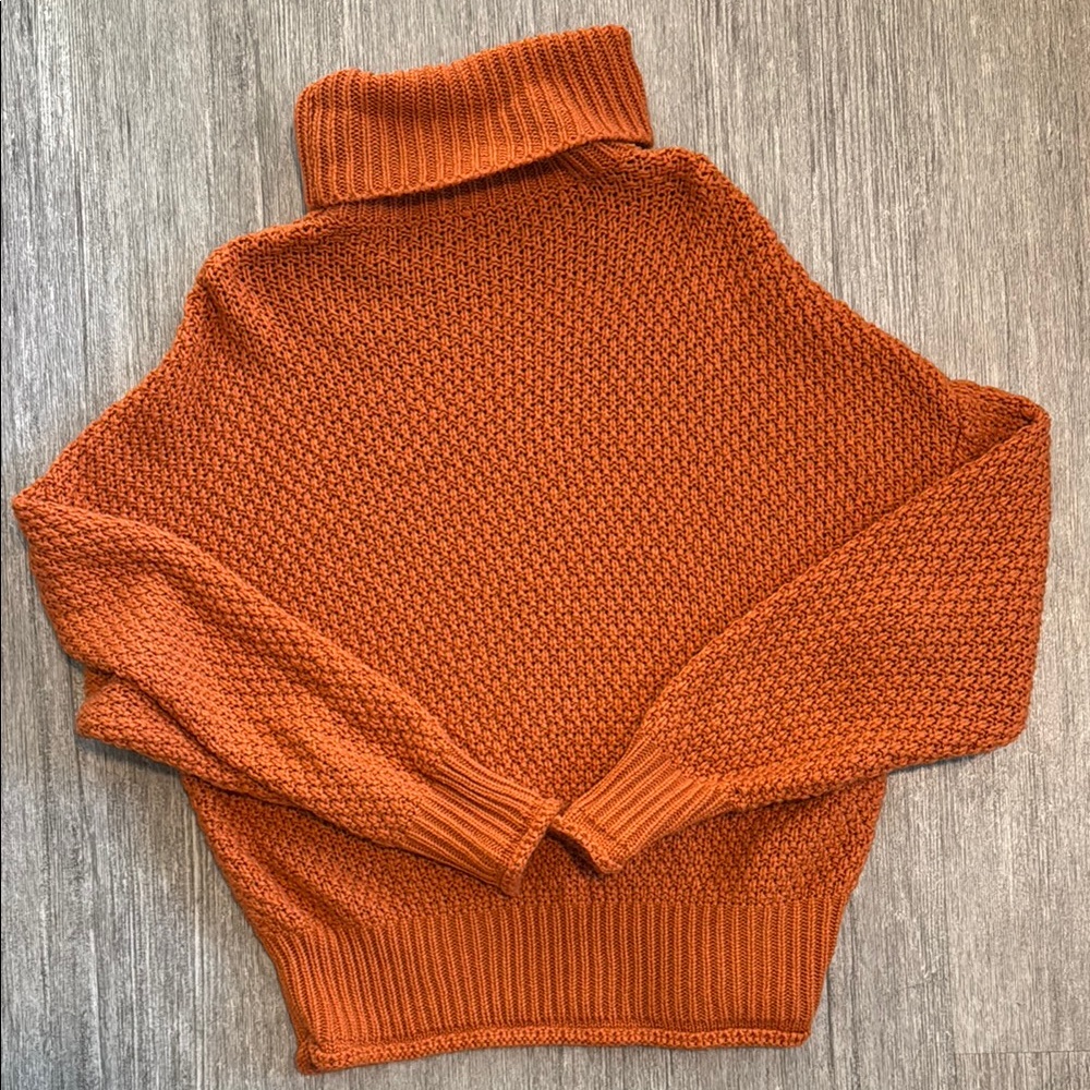 Cozy Orange Turtleneck Sweater